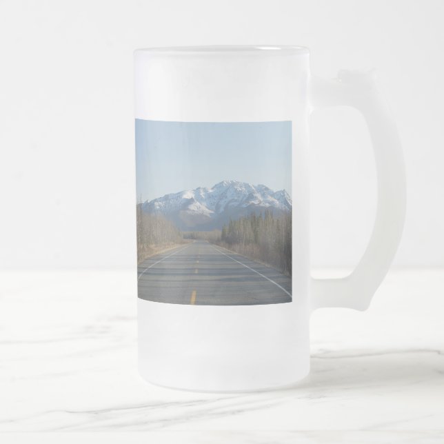 Tasse Highway in Alaska Frostat Ölglas (Höger)