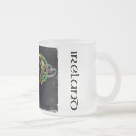 Tasse, keltischer Knoten, Irland, bunt Frostad Glasmugg