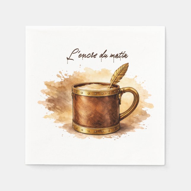 Tasse l'encre du matin pappersservett (Framsidan)