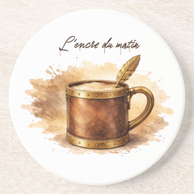 Tasse l'encre du matin underlägg (Framsidan)