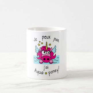 Tasse Licorne, Je peux pas, j'ai aquaponey Kaffemugg