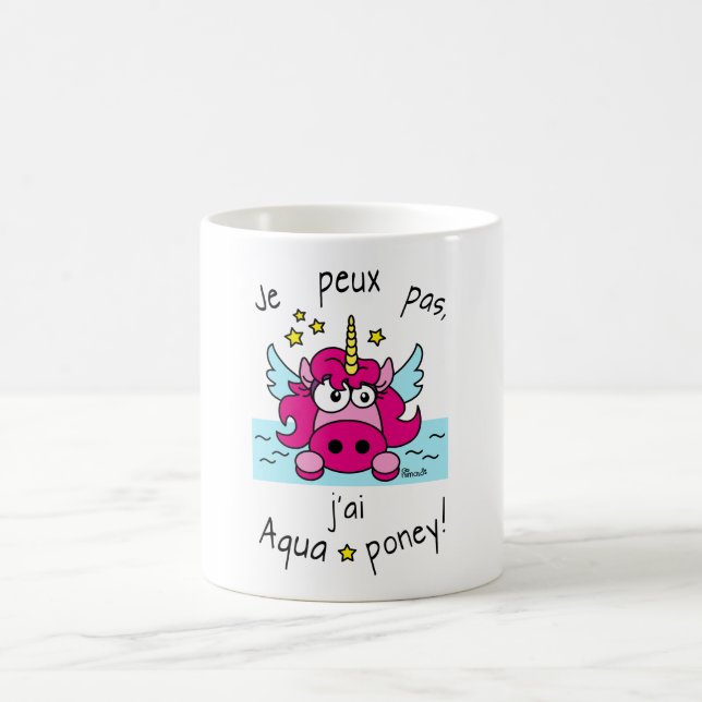 Tasse Licorne, Je peux pas, j'ai aquaponey Kaffemugg (Center)