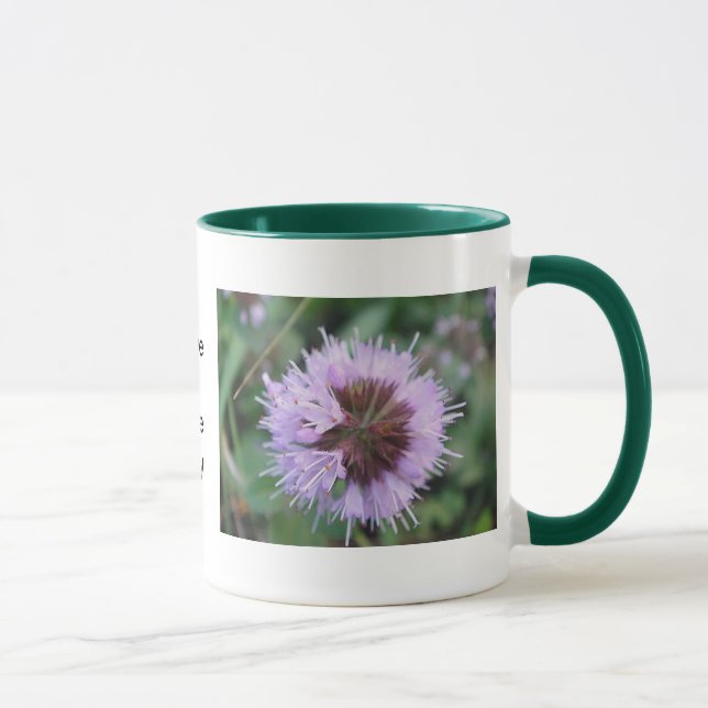 Tasse lila Blütenkugel: Ha en trevlig dag. Mugg (Höger)