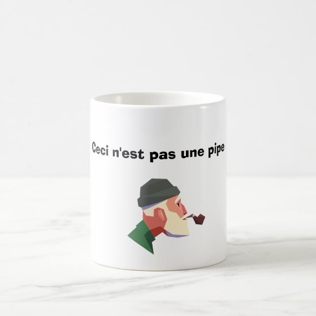 Tasse Magritte ceci n'est pas une pipe Kaffemugg (Center)