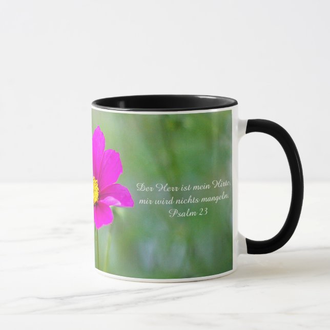 Tasse mit Cosmea-Blüte und Psalm Mugg (Höger)