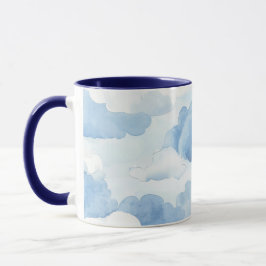 Tasse mit hellblauen Wolkendesign 350ml Mugg