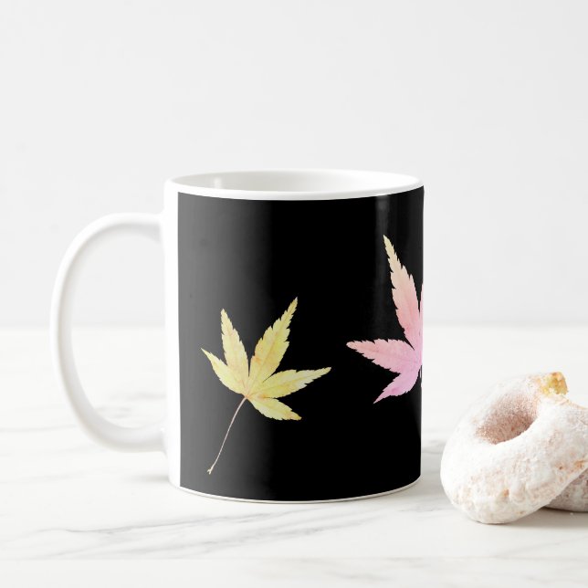 Tasse mit Herbstlaub Kaffemugg (Med munk)