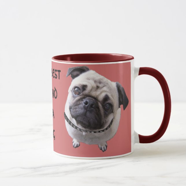 Tasse "Mops" rot Mugg (Höger)
