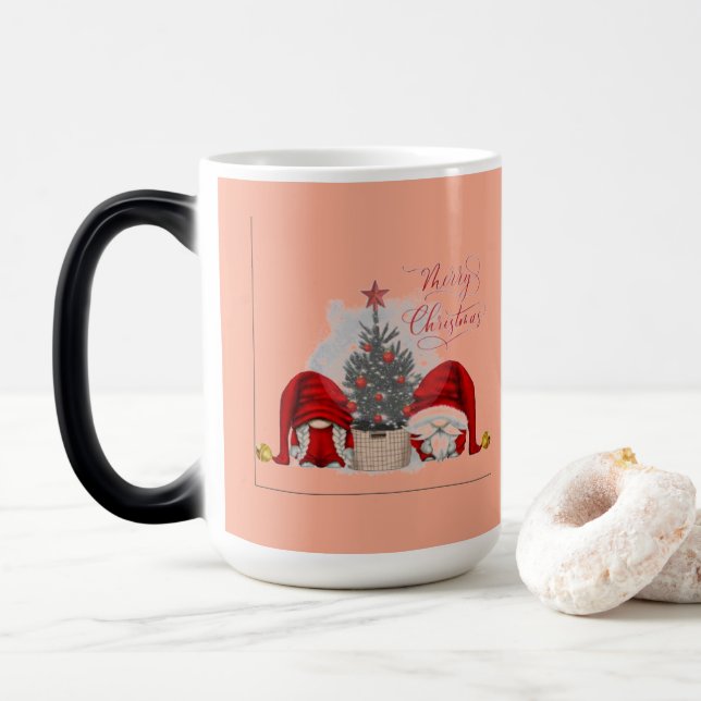  Tasse Morphing Merry Chrismas Magisk Mugg (Med munk)