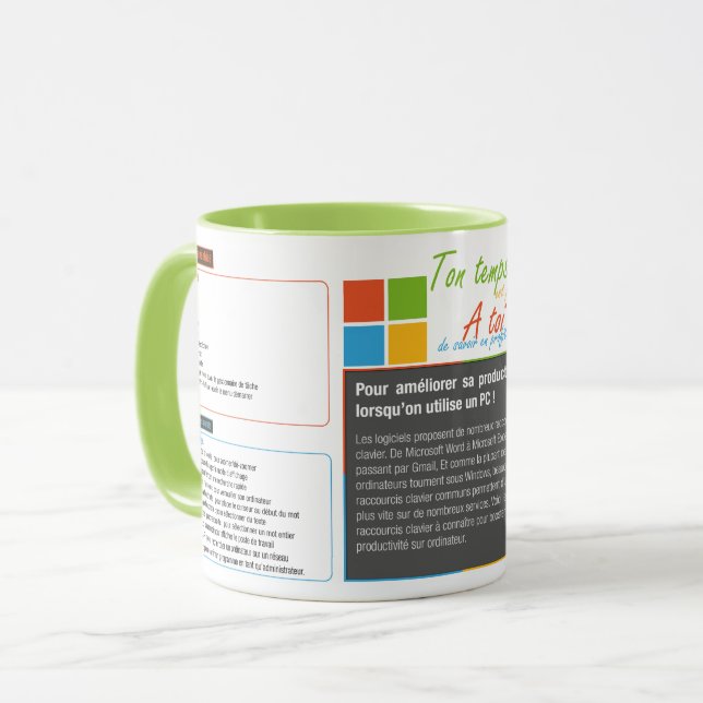 Tasse mug raccourcis clavier Windows Mugg (Framsida vänster)