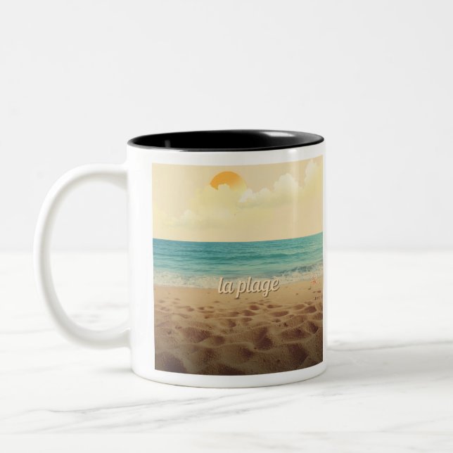 Tasse Paysage Bord de Mer Relaxant Två-Tonad Mugg (Vänster)
