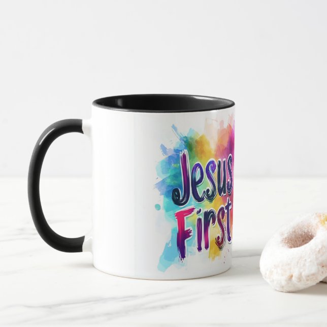 Tasse personnalisé Jesus First Mugg (Med munk)