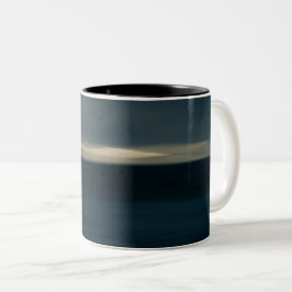 tasse photo abstraite bleu Två-Tonad mugg