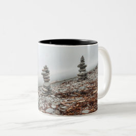 Tasse, photo inukshuk Två-Tonad mugg