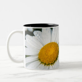 tasse photo, une margueritte, font vert Två-Tonad mugg