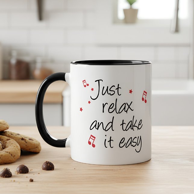 Tasse "Slappna av" Mugg (mug just relax and take it easy)