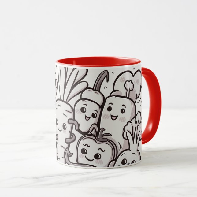 Tasse Smiling Veggies Coffee Mug Mugg (Framsida höger)