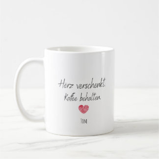 Tasse zum Valentinstag personalisierbar Geschenk Kaffemugg