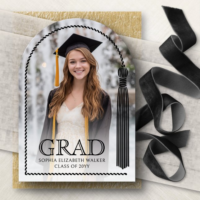 Tassel Arch Foto Examenhäfte Inbjudningar (Skapare uppladdad)