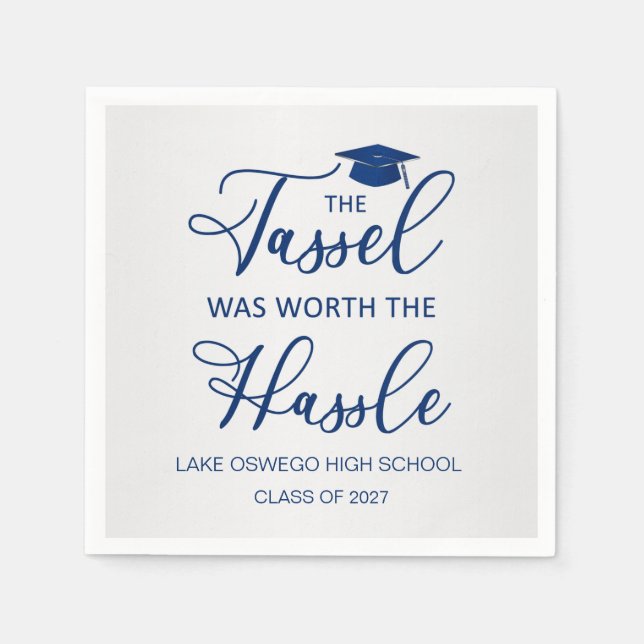 Tassel från studenten var värd hullingen pappersservett (Framsidan)