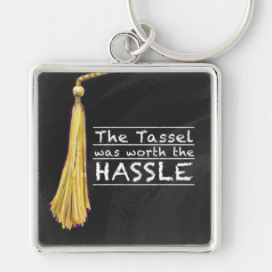 Tassel Hassle Silver Fyrkantig Silverfärgad Nyckelring