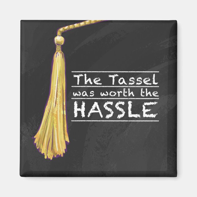 Tassel Hassle Silver Magnet (Framsidan)