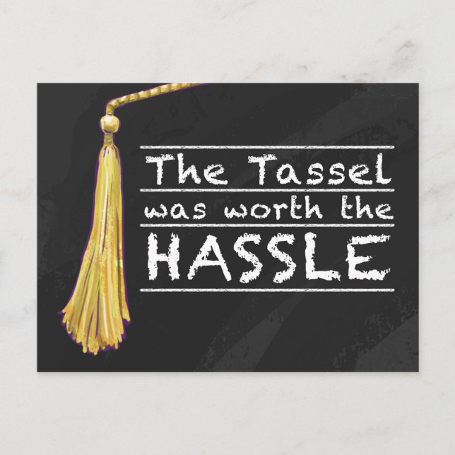 Tassel Hassle Silver Vykort (Framsida)