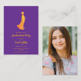 Tassel Photo 2025 Studentfest Mini-inbjudan Tilläggskort