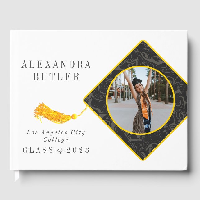 Tassel Photo Script Class of Keepsaki Studenten Gästböcker (Framsida)