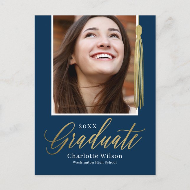 Tassel Pride Examenstillkännagivande Postkort Vykort (Framsida)