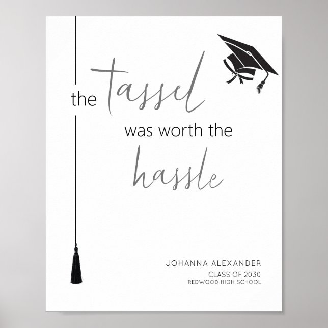 Tassel var värd att Poster Hassle Studenten (Framsidan)