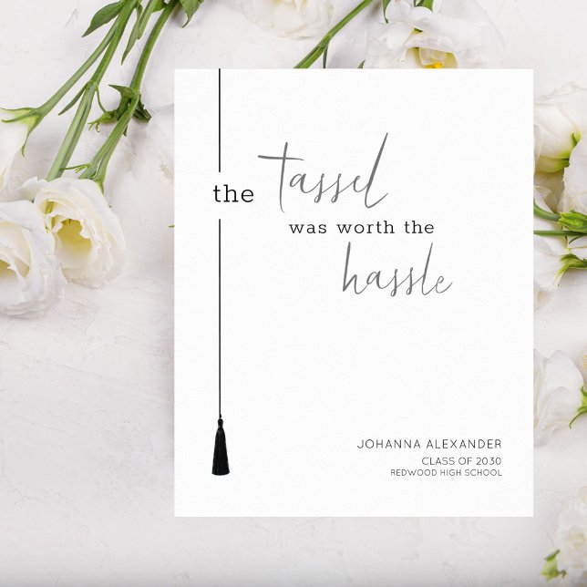 Tassel var värd att Poster Hassle Studenten (Turn Your Achievement into Art - Perfect for Proud Grads!)