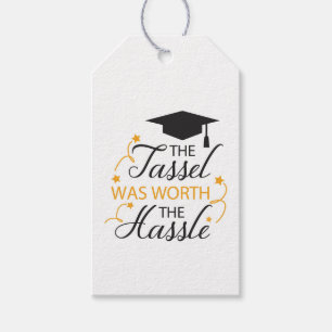 Tassel var värd hasseln presentetikett