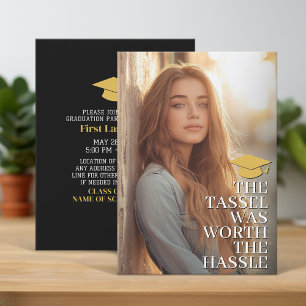 Tassel var värd Hassle - Modern Foto - Grad Inbjudningar