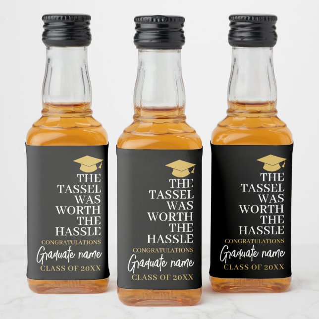 Tassel var värd Hassle - Modern Studenten Spritflaskor Etikett (Flaskor)