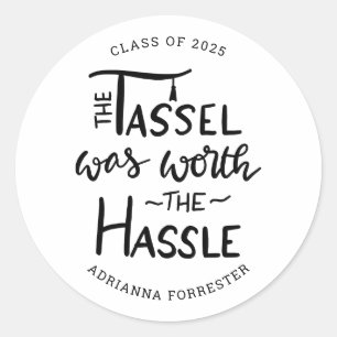 Tassel var värd Hassle Student Runt Klistermärke