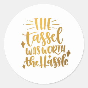 Tassel var värd Hassle Studenten-påskaren Runt Klistermärke