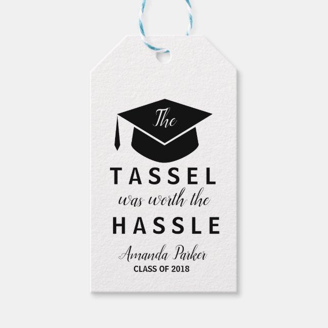 Tassel var värd Hassle-studentmössan Presentetikett (Framsidan)
