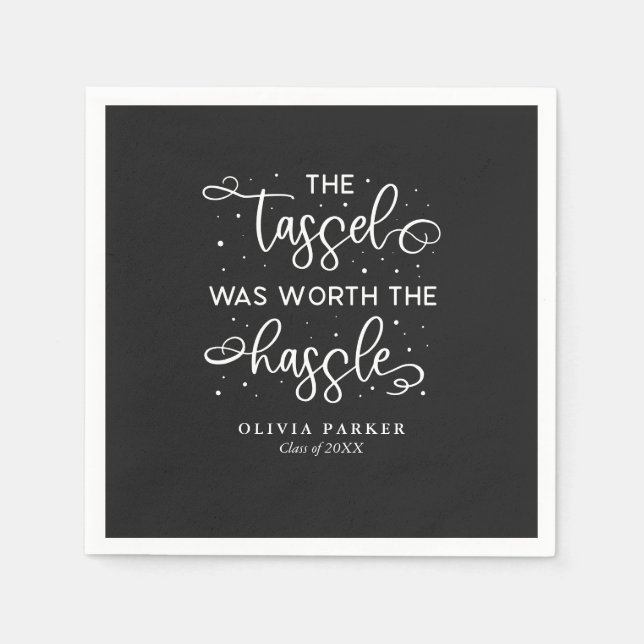 Tassel var värd Studentfesten Hassle Pappersservett (Framsidan)