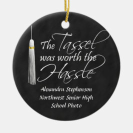 Tasselen var värd slagsmål julgransprydnad keramik