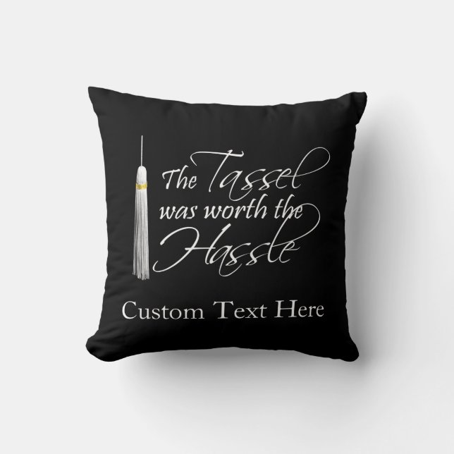 Tasselen var värd slagsmål kudde (Framsida)