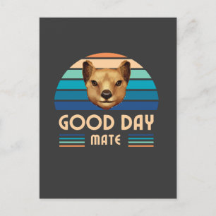 Tassie Tiger Thylacine Tasmanian Varg Retro Vykort