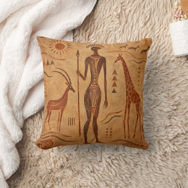 Tassili n'Ajjer Ancient Rock Art Kudde (Filt)