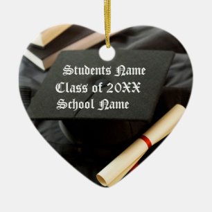 Tassle Cap Diploma Studenten Julgransprydnad Keramik