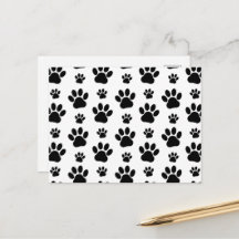 Tassmönster, hundfötter, tassavtryck, svart och vi