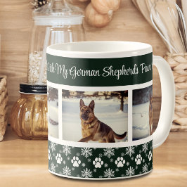 Tassmönster skoggrön 4 Hund Foto Kaffemugg