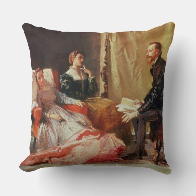 Tasso och Elenora D'Este Kudde (Framsida)