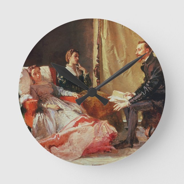 Tasso och Elenora D'Este Rund Klocka (Framsida)