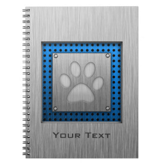 Tasstryck; Metall-look Anteckningsbok Med Spiral