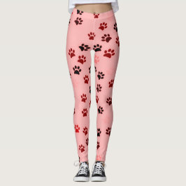 Tasstryckdamasker för hund älskare leggings